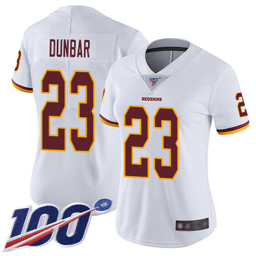 Washington Redskins Limited White Women Quinton Dunbar Road Jersey NFL Football 23 100th Season